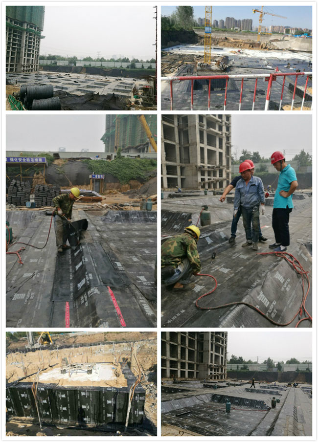 防水卷材施工現場 防水卷材