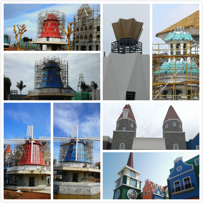 青龍正在施工的票務區、荷蘭區 防水材料