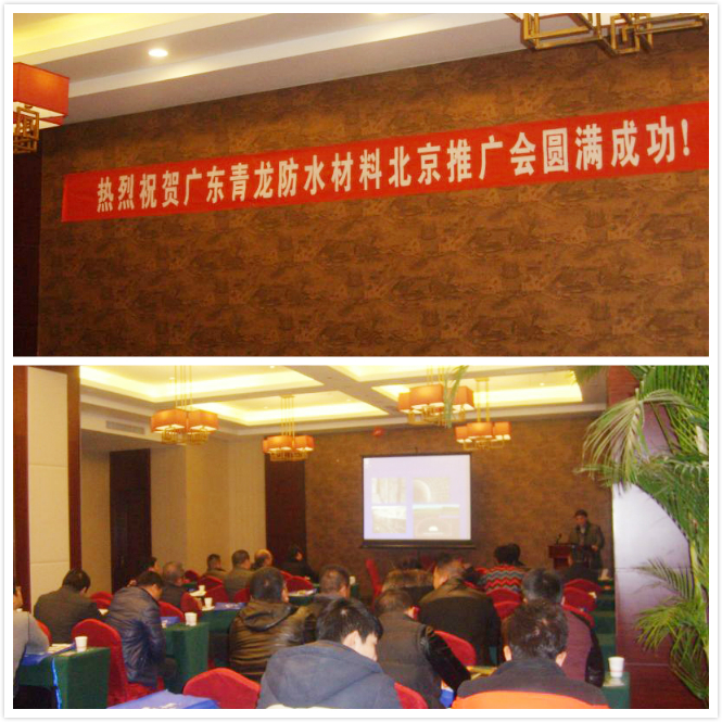 廣東青龍建材北京公司產品推廣會現場 北京防水